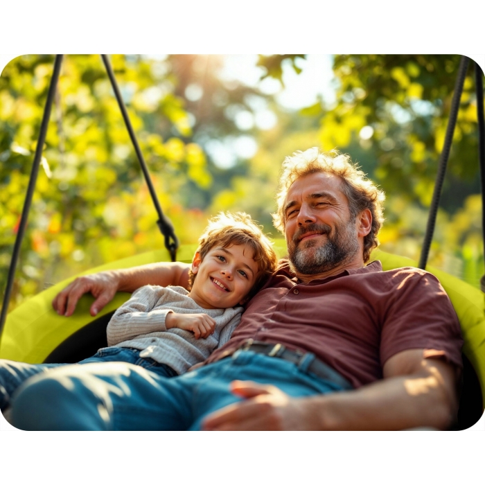 Leagan Tip Cuib Neo-Sport Swingo 100cm Galben - imagine 2
