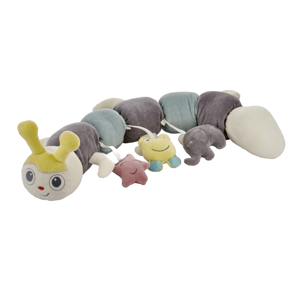 Protecție laterală BabyJem Caterpillar cu jucării - imagine 7