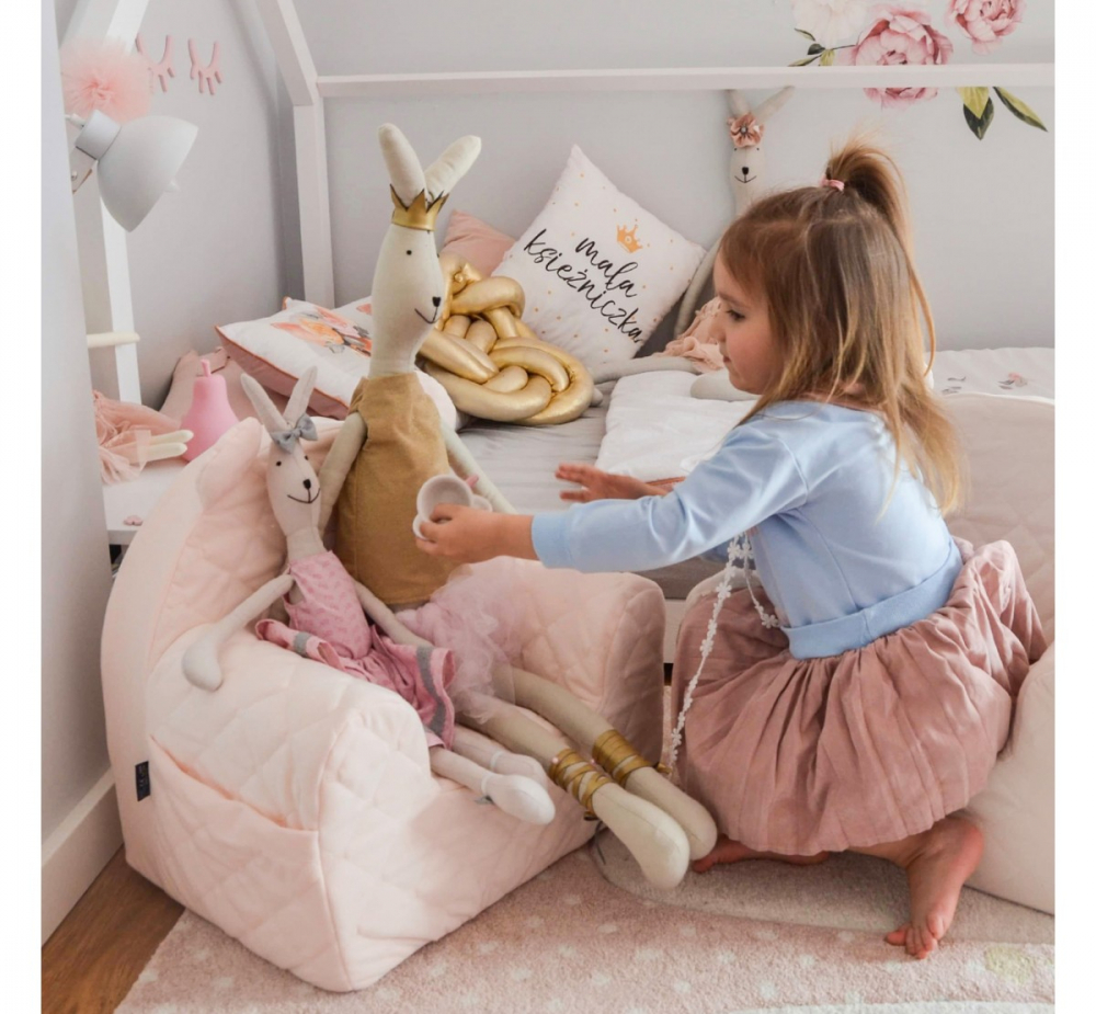 Fotoliu BabySteps Catifea Velvet Ursulet - imagine 7