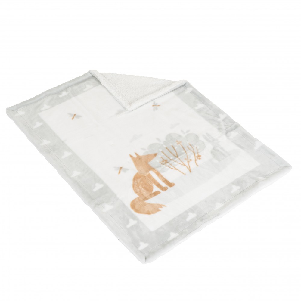 Patura Cangaroo Sherpa Bebe 80x110 cm Little Friends - imagine 6