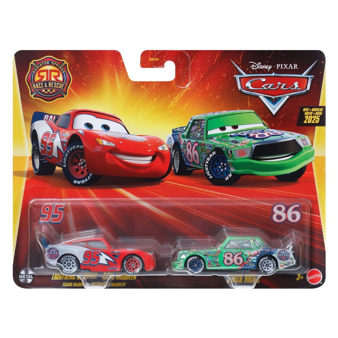 Set 2 Masinute Disney Cars Metal McQueen & Hicks