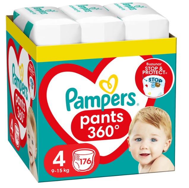 Scutece Pampers Pants XXL, 9-15 kg, 176 buc - imagine 8