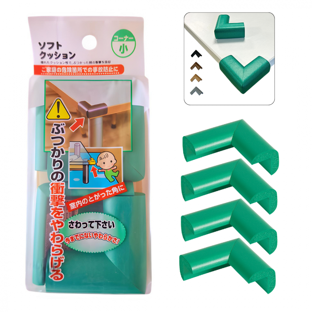 Car Boy Safety Set 4 Protectii Colt Verde Copii - imagine 5