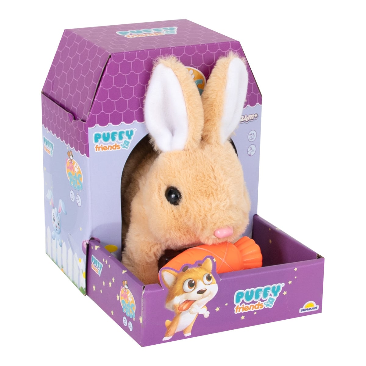 Jucărie Plus Puffy Friends Iepuras Interactiv Bej