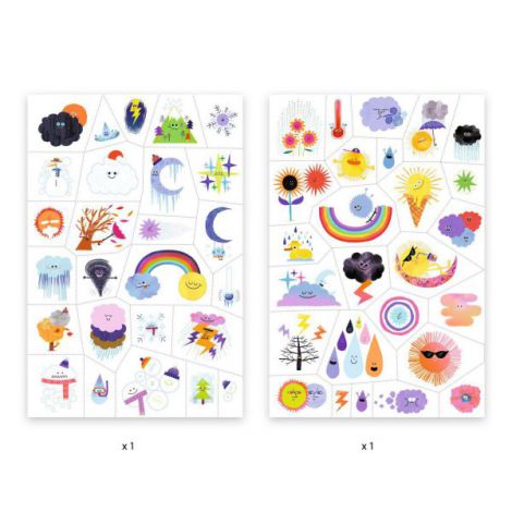 Tatuaje Djeco Emoji Meteo - Non-alergice pentru copii - imagine 2