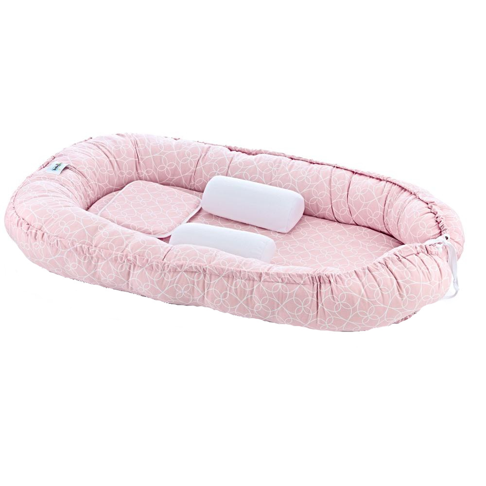 Saltea Reductor BabyNest Babyjem, Pink Clover - imagine 2