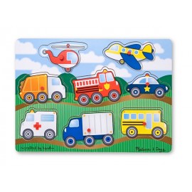 Puzzle Lemn Vehicule Melissa & Doug - Educațional