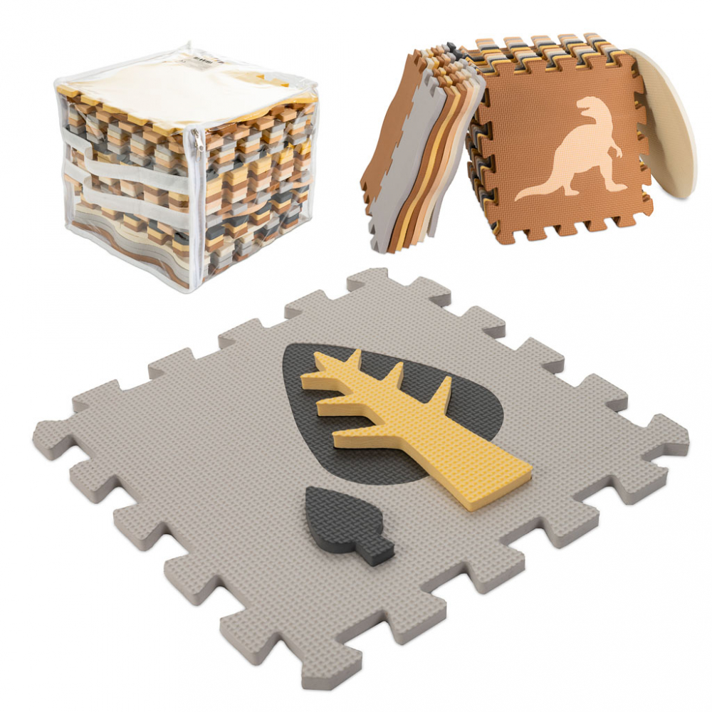Covoras Puzzle Spuma Dinozaurs Ikonka 36 Piese - imagine 4