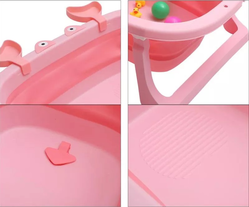 Cădiță Pliabilă Pink Crab Nicekids | Practică - imagine 4