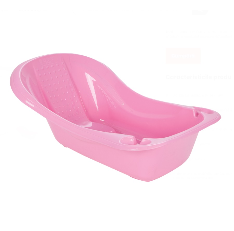 Cădiță Bebeluși Pilsan Jumbo Pink, cu Suport Săpun