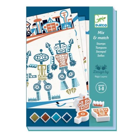 Joc Stampile Roboți Djeco | Creativitate Spațială