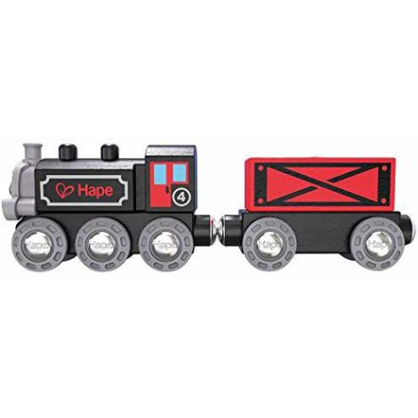 Hape Tren Marfă Aburi Lemn Ecologic - imagine 5