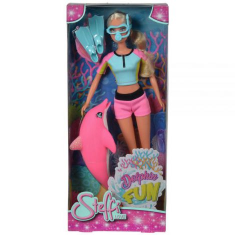 Papusa Simba Steffi Love Dolphin Fun 29 cm cu Accesorii - imagine 3