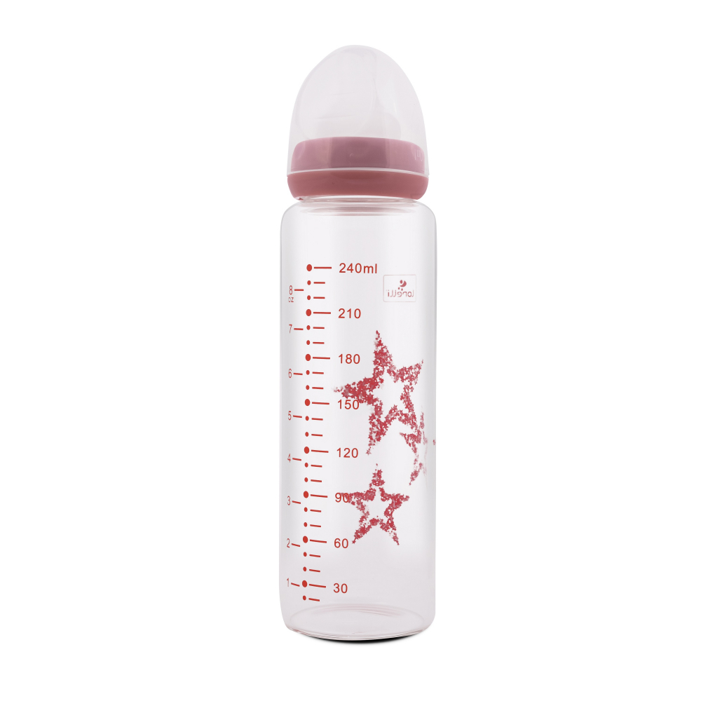 Biberon Lorelli 240ml Pink cu Tetina Anticolici - imagine 2