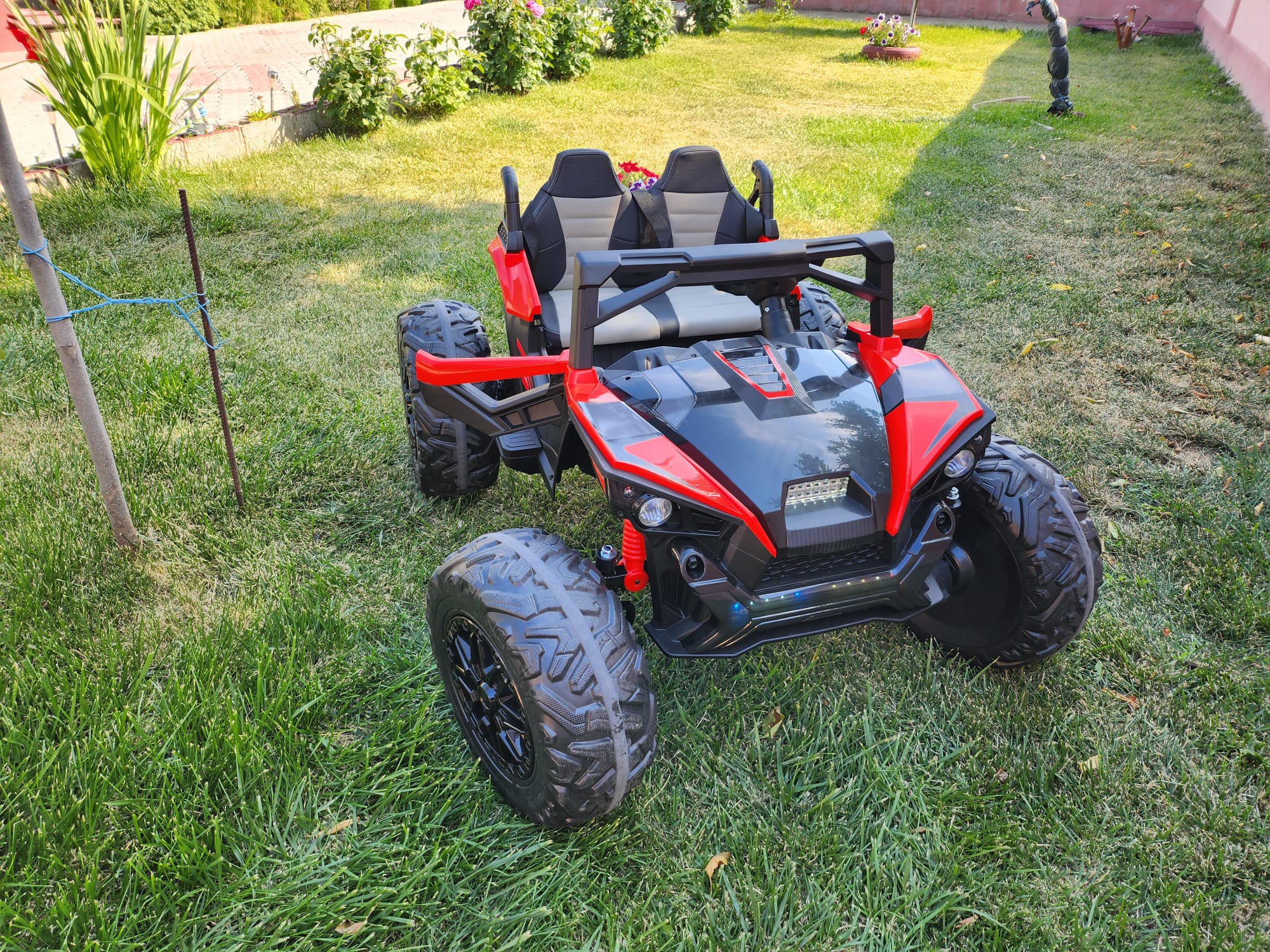 UTV Electric 2 Locuri 24V 4x4 Rosu Autokids - imagine 2