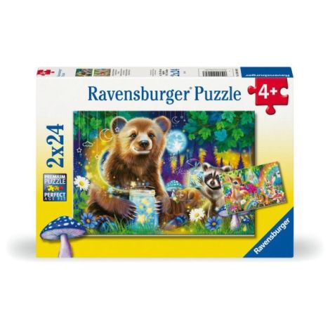 Puzzle 2x24 Piese Prietenii Pădurii Ravensburger