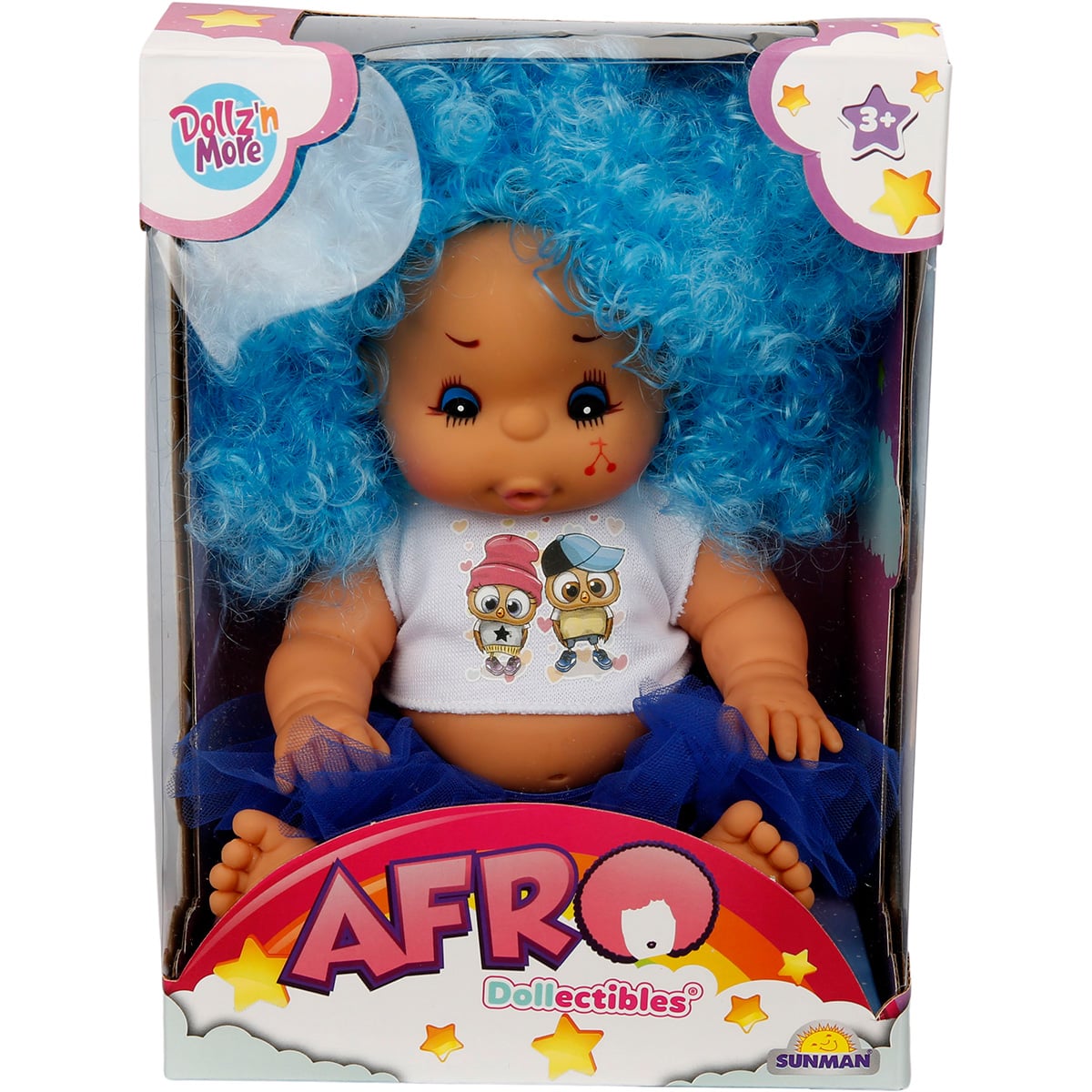 Papusa Bebelus Afro Dollz'n More Albastru 23 cm