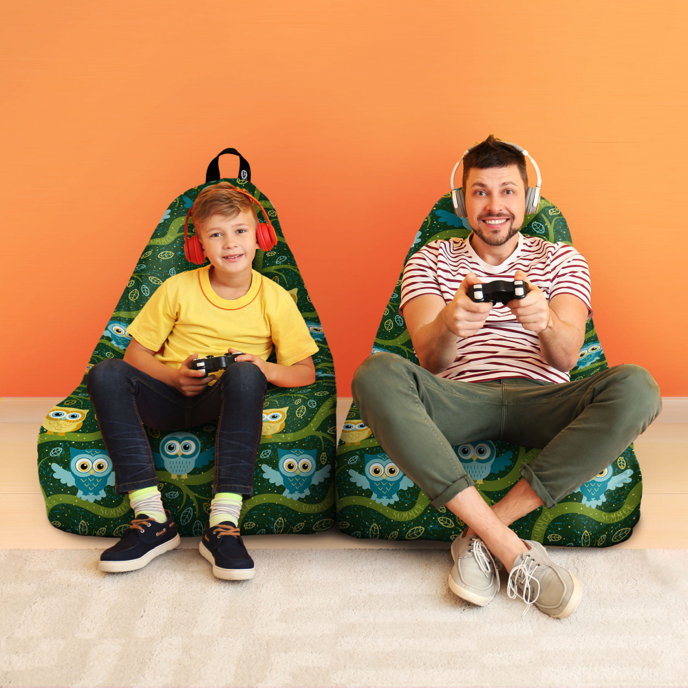 Fotoliu Puf Chill XL Bufnite Verde | Updeco - imagine 4