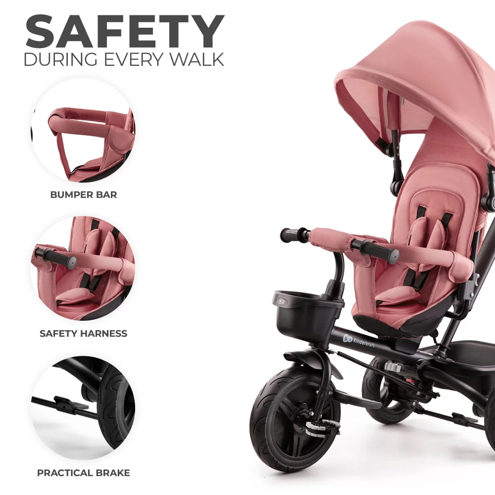 Kinderkraft Aveo - Tricicleta cu rotativ 9luni+ - imagine 9
