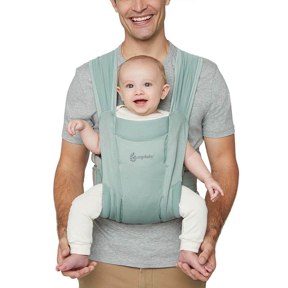 Marsupiu Ergobaby Embrace Soft Air Mesh Sage - imagine 3