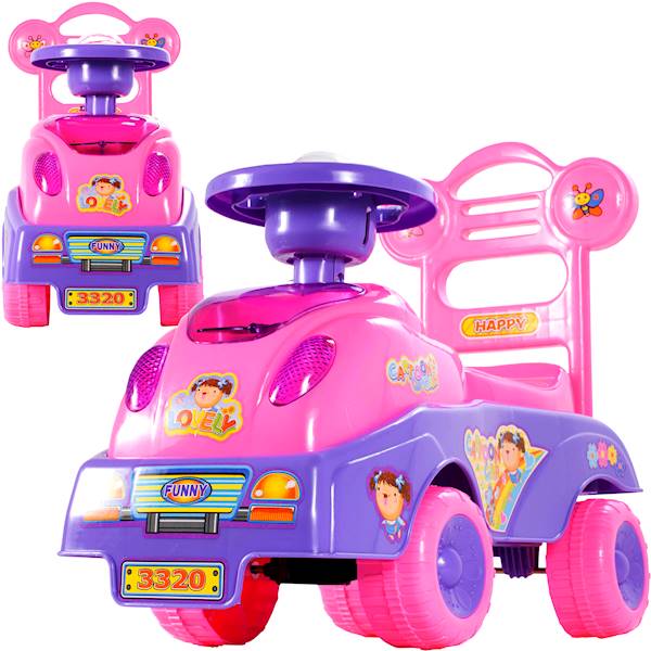 Mașinuță Ride-On Malplay Pink Butterfly, 17 Melodii - imagine 8