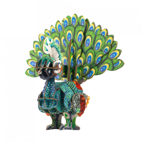 Puzzle 3D Paun cu Sunete Mieredu - Educativ - imagine 2