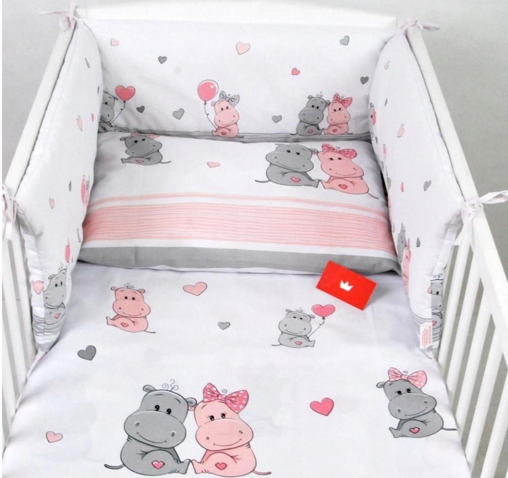 Lenjerie Patut 3 Piese Arya Kids Roz Hipoalergenic