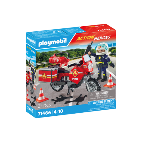 Playmobil Motocicleta Pompieri - Acțiune Salvare