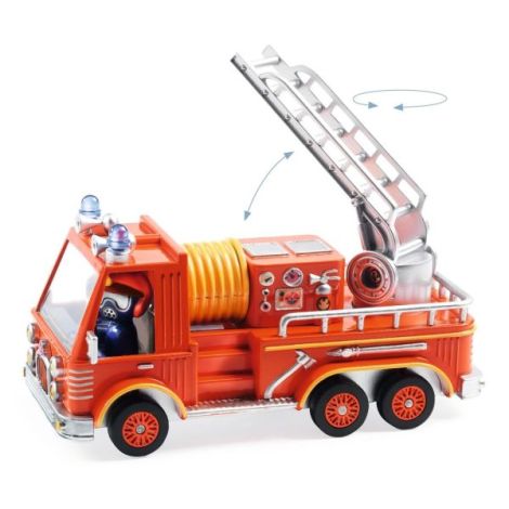 Mașină Pompieri Djeco Crazy Motors - Jucărie Metalică - imagine 2