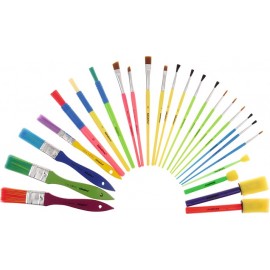 Set 25 pensule Moje Bambino, lemn și bureți