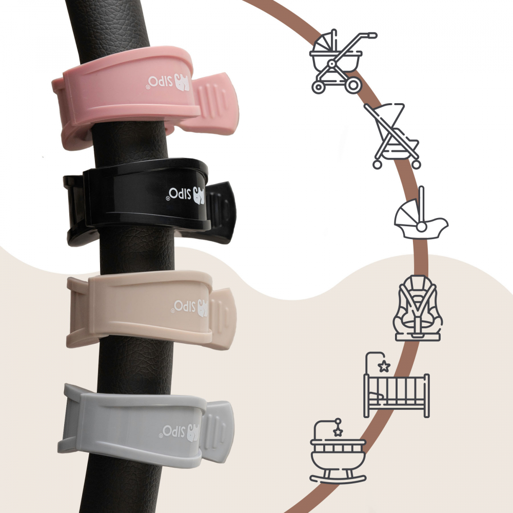 Set 2 Cleme Multifuncționale Sipo Pink - Accesoriu Carucior