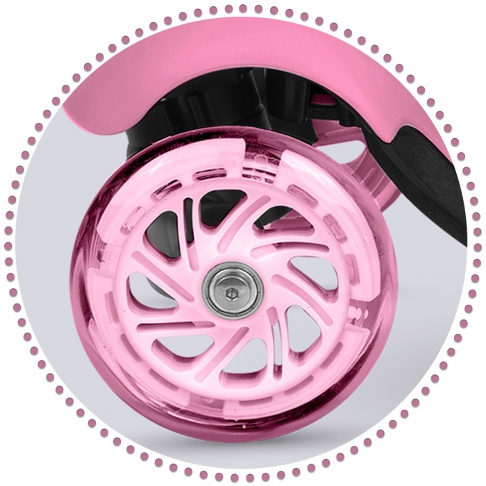 Trotineta 4 in 1 Ricokids Todi Roz cu Maner Parental - imagine 7