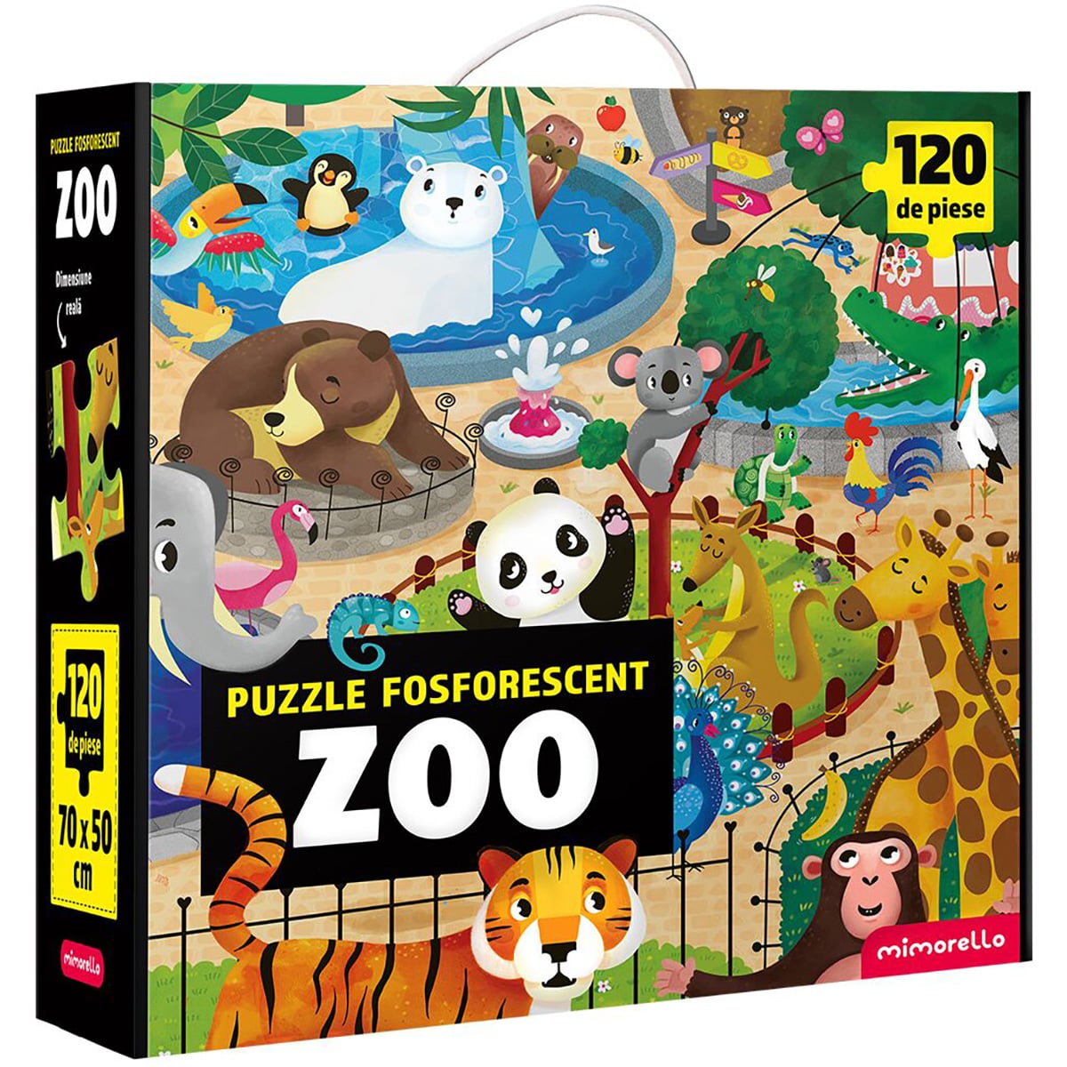 Puzzle Fosforescent Zoo Mimorello 120 piese