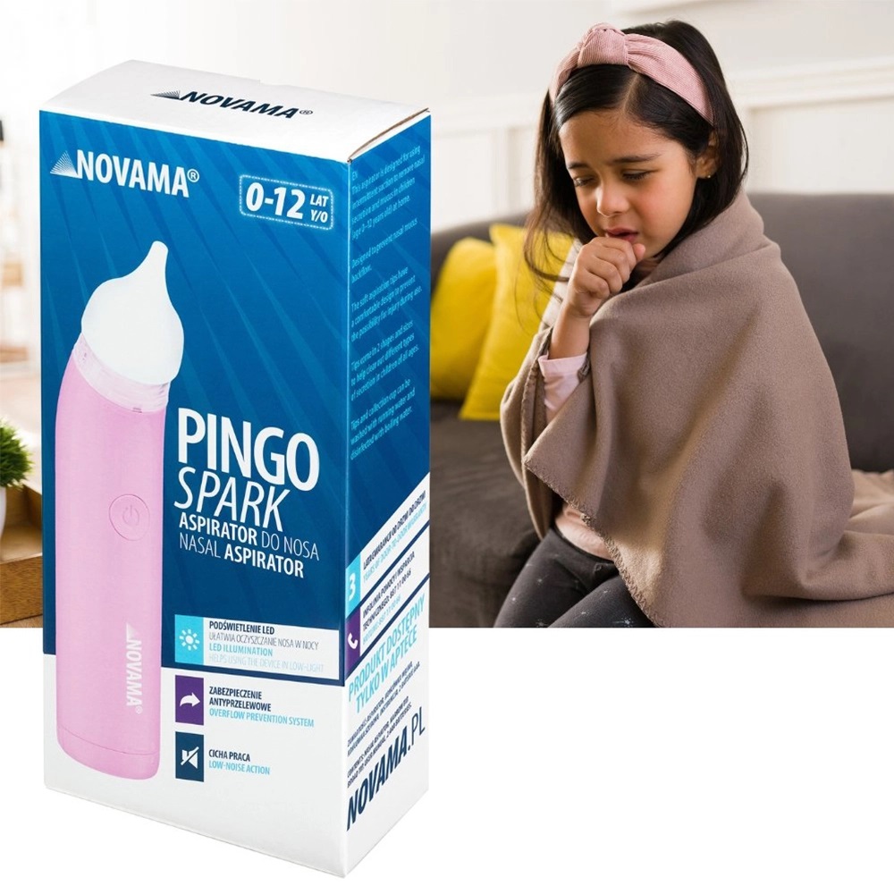 Aspirator Nazal Electric Novama Pingo Spark, Roz, 0-12 Ani - imagine 7