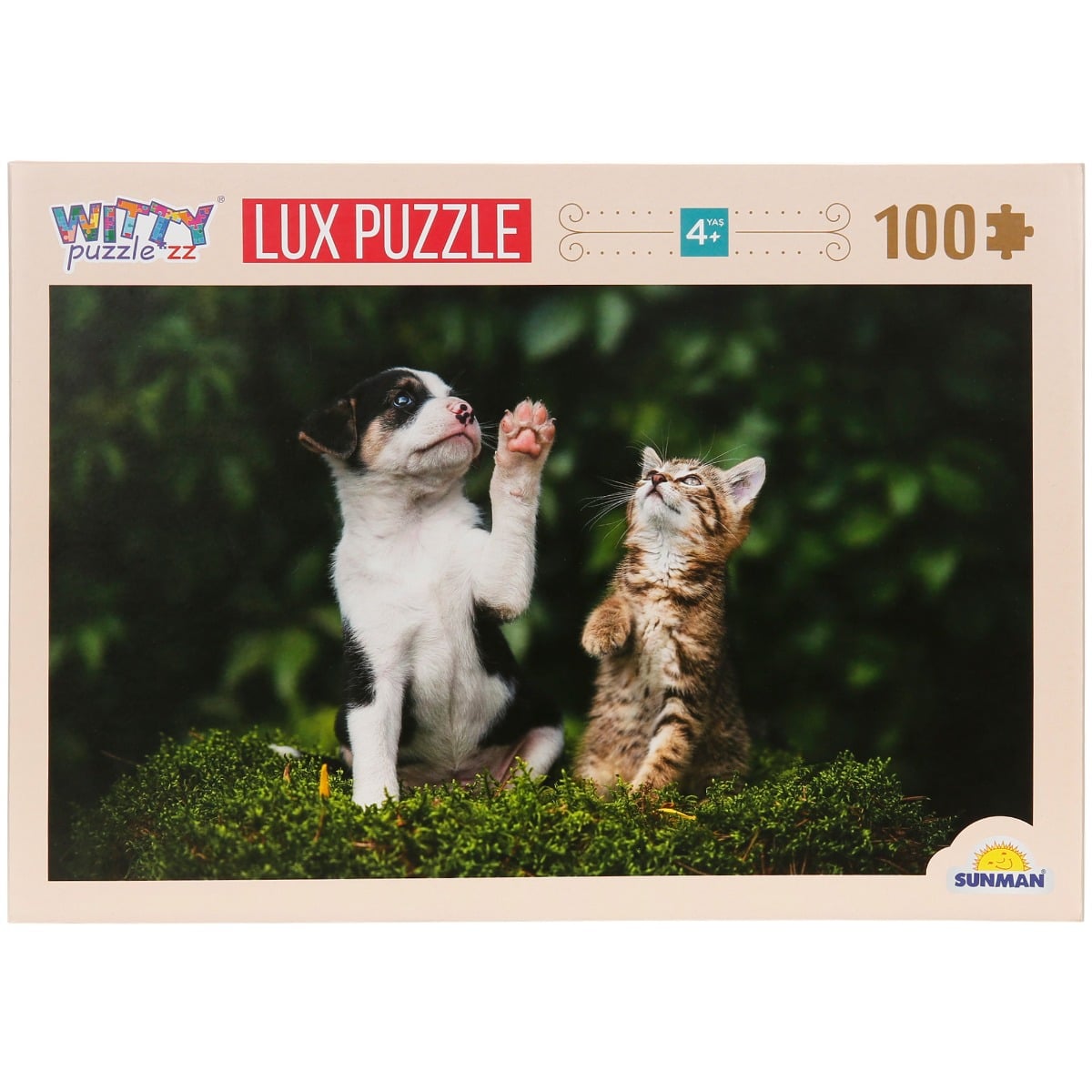 Puzzle Catel si Pisicuta 100 piese Witty Puzzlezz