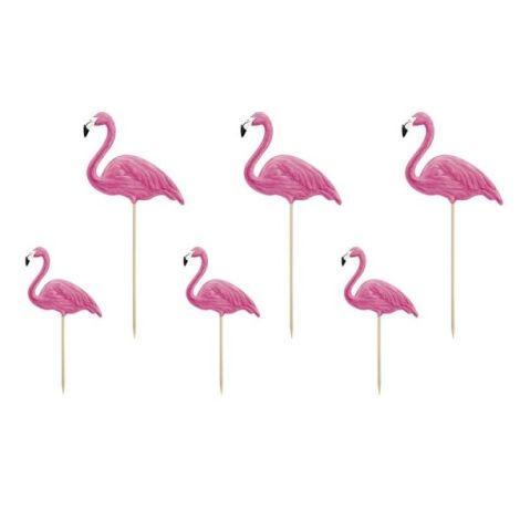 Decoratiuni Flamingo Party Deco 6buc