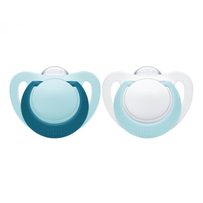 Suzeta Nuk Genius Silicon M1 Vernil 0-6 luni, Set 2 Bucăți