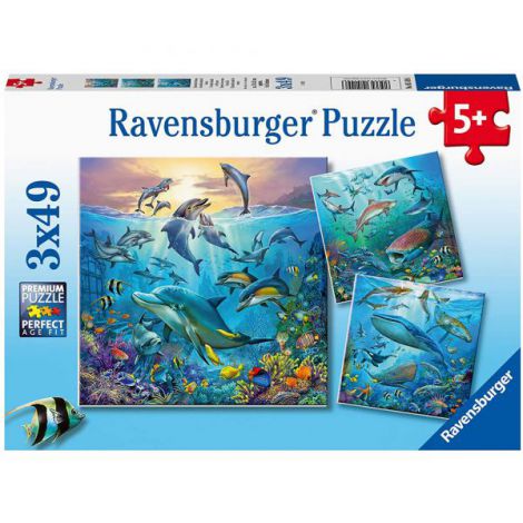 Puzzle Lumea Subacvatica, 3x49 piese, Ravensburger