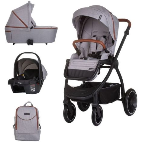 Chipolino Prestige 3 in 1 - Carucior Premium Cloud Grey