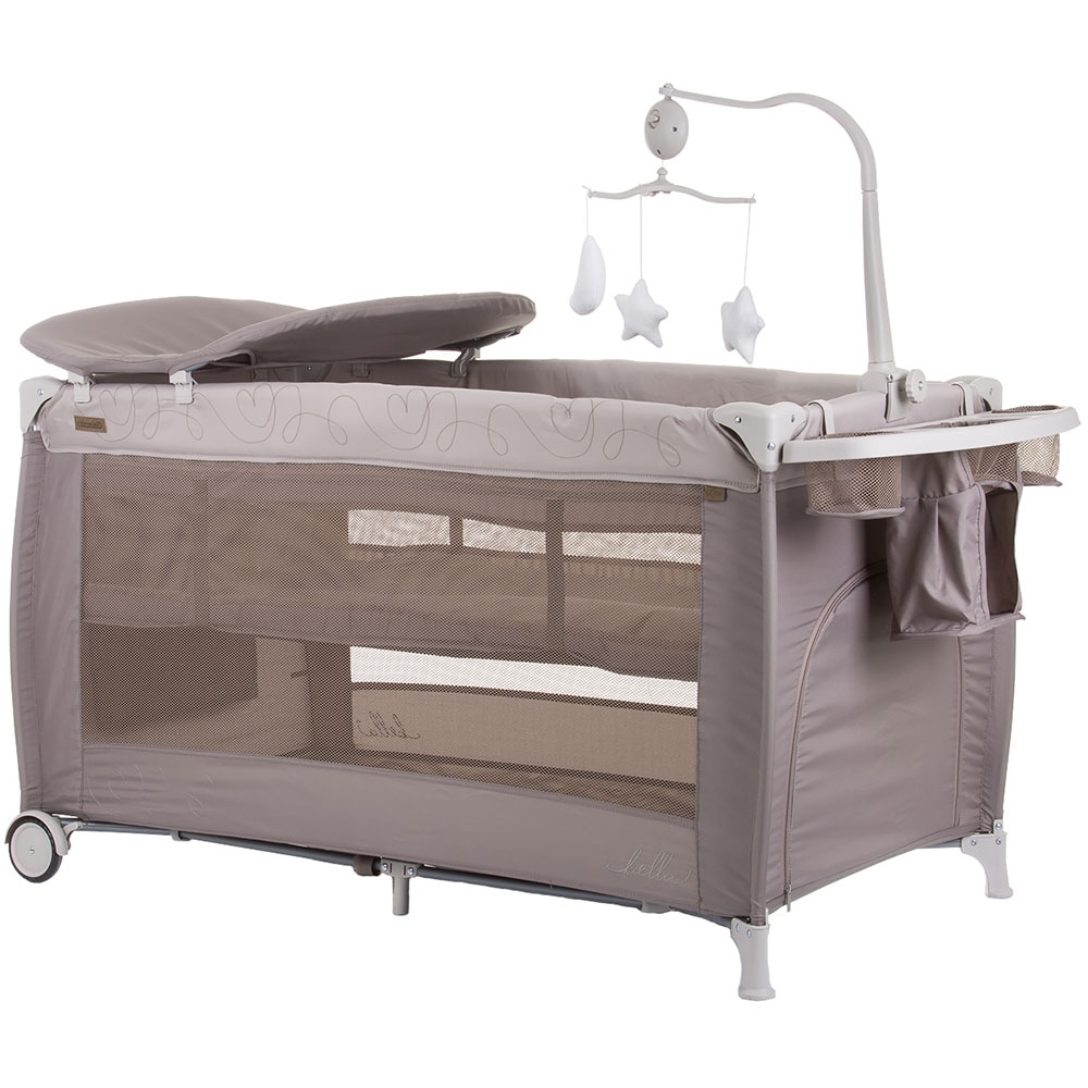 Patut Pliabil Chipolino Bella Sand, 0+, 2 Nivele - imagine 2