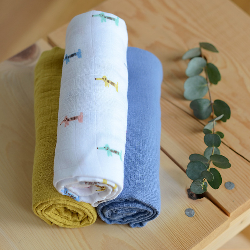 Set 3 Museline Beaba Bumbac Organic 70x70 cm - imagine 3