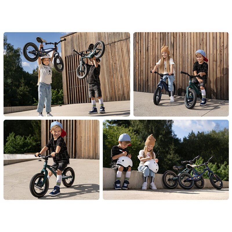 Bicicleta Lionelo Bart Air Green Forest, 12 inch - imagine 6