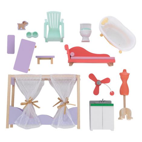Casuta Papusi Viviana Kidkraft, 7 Camere, Mobilata - imagine 9