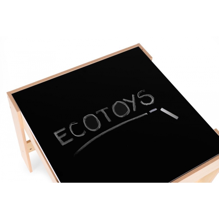 Set Masa+Scaune Copii Ecotoys cu Tablă - imagine 9