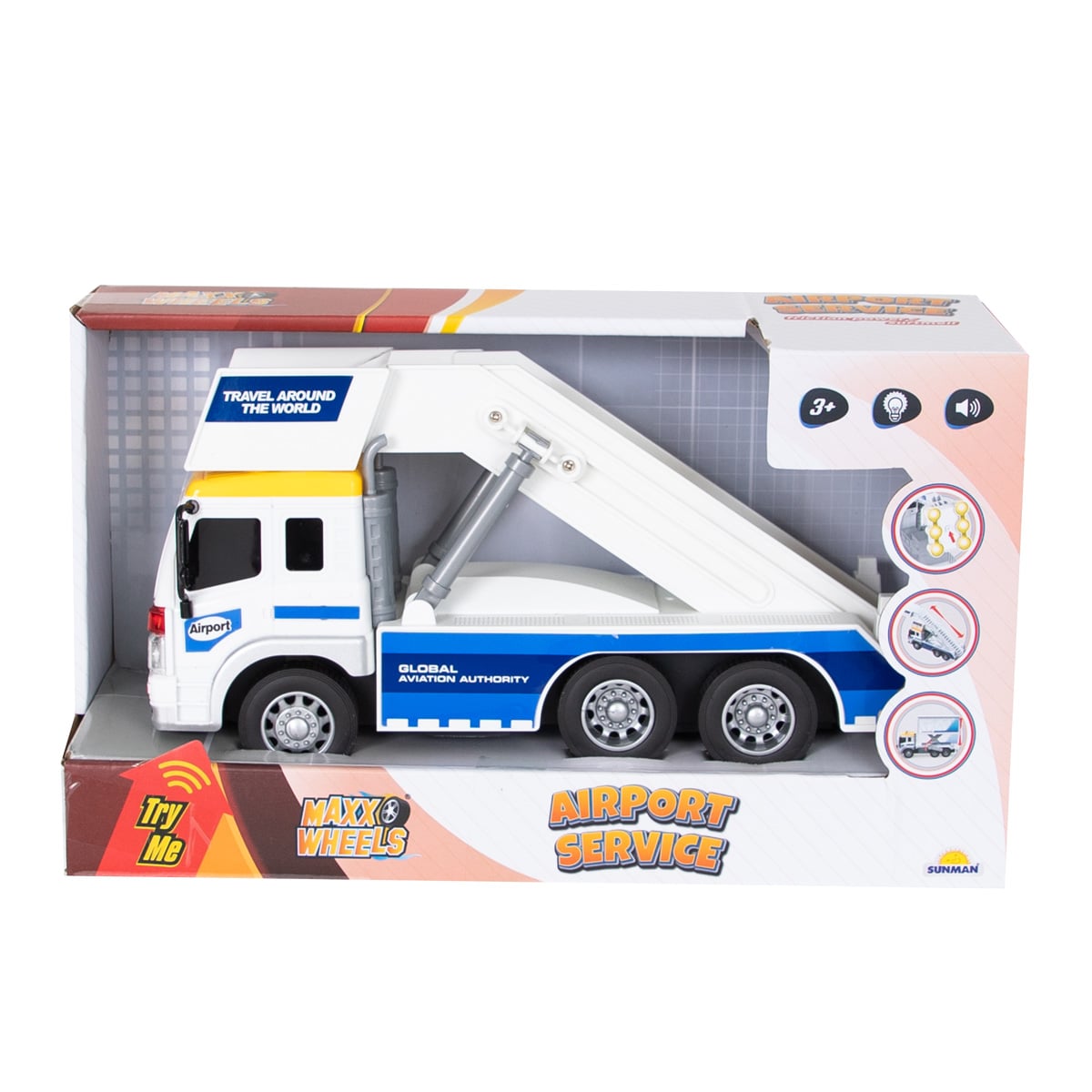 Mașină Imbarcare Avion Maxx Wheels 1:16 cu Sunete