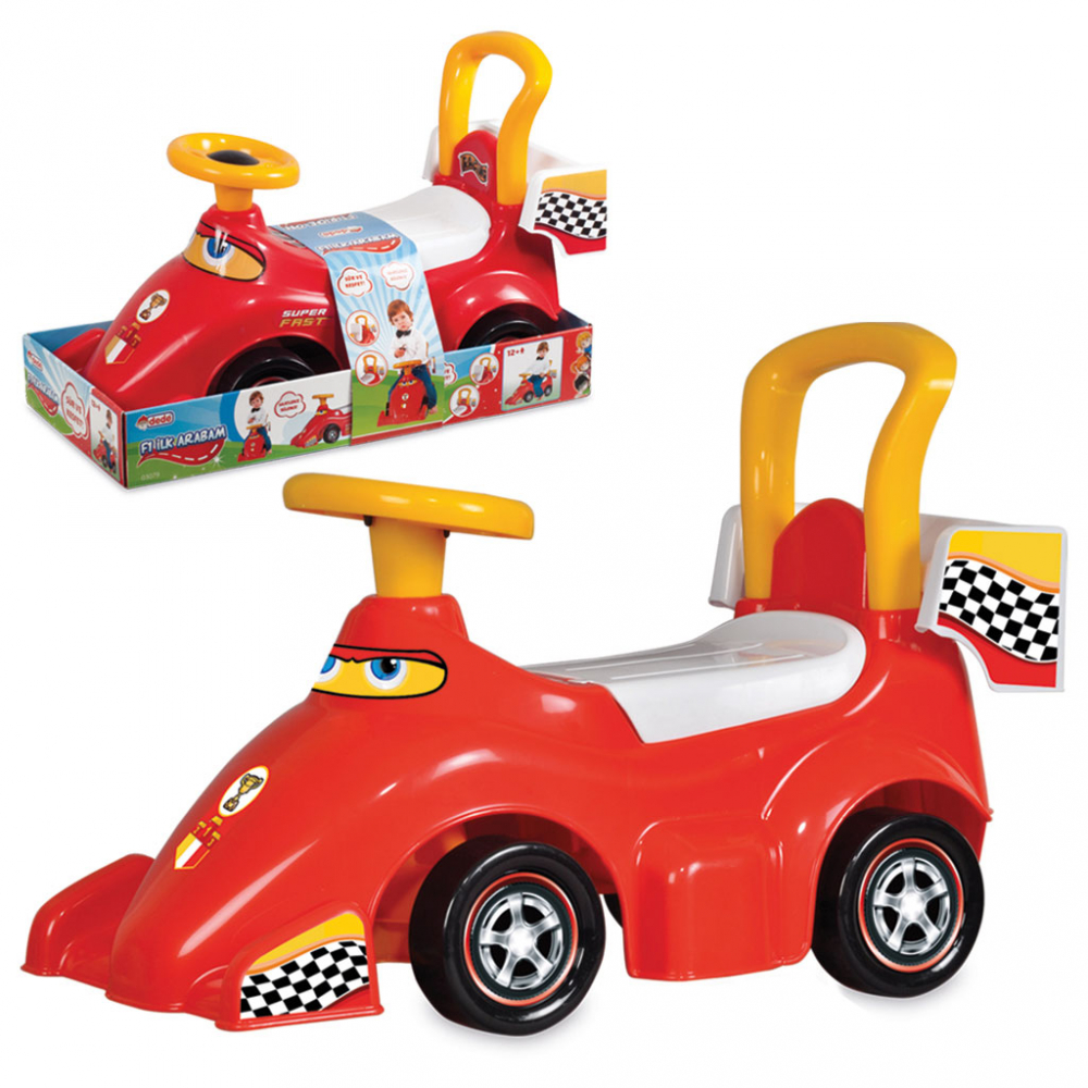 Mașinuță Dede F1 fără pedale, cu spațiu depozitare