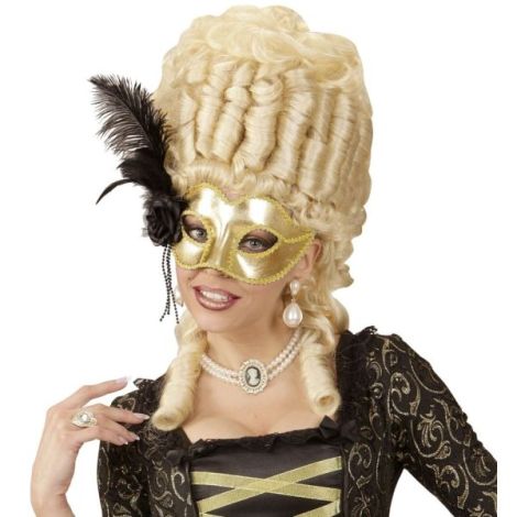 Masca Venetiana Neagra Widmann | Eleganta Carnaval - imagine 4