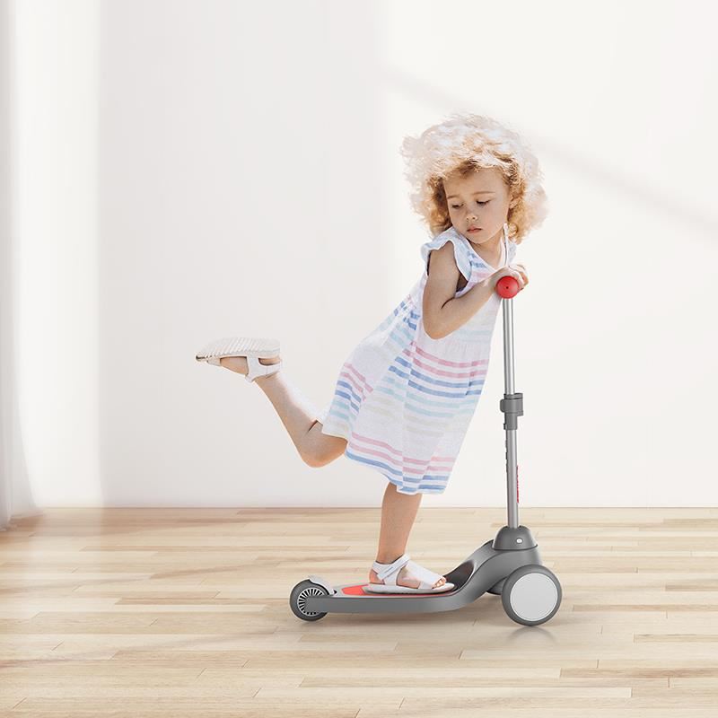 Trotineta Qplay Mika Albastru, 3 roti LED, Pliabila - imagine 2