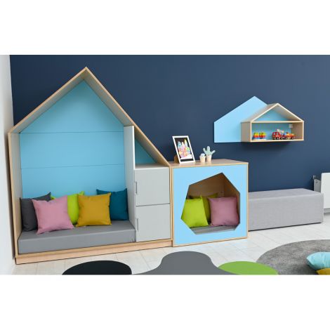 Casuta Joaca Moje Bambino Quadro - Bleu - imagine 6