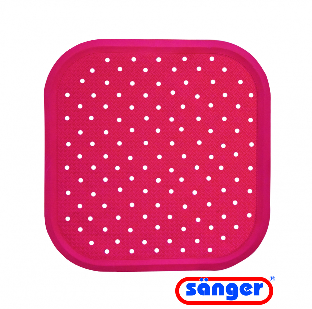 Covor antiderapant Sanger, rosu, 56x56 cm